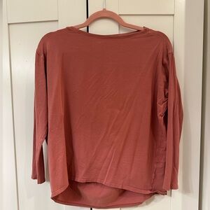 Lululemon wide neck long sleeve top